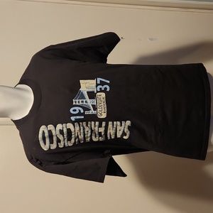 San Francisco golden gate Bridge art black xl tshirt